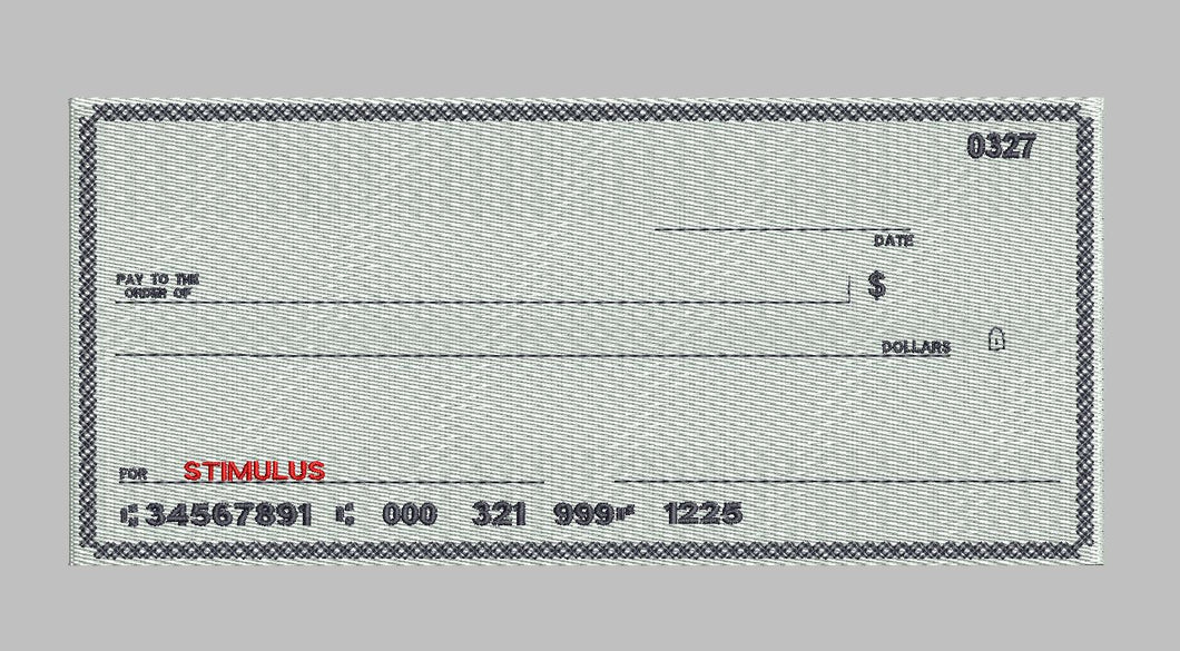 Blank Stimulus Check Patch